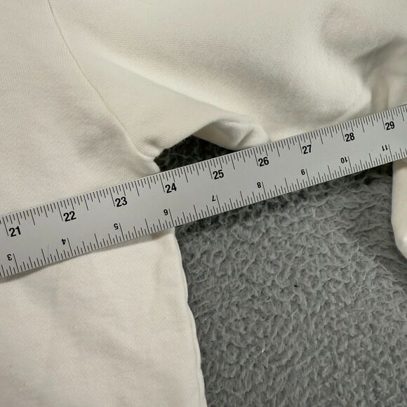 Pokemon Sweatshirt Adult Large White Yellow Pikachu Patch Boxy Spellout Litlab - Picture 4 of 11